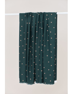 Viscose crêpe stof Jolly Dots - Flesgroen 2