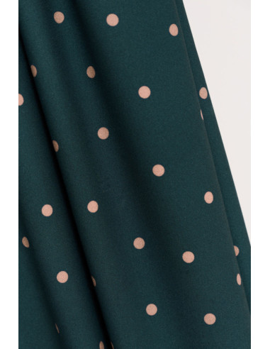 Viscose crêpe stof Jolly Dots - Flesgroen