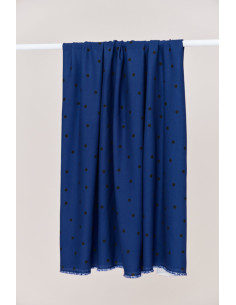 Viscose crêpe stof Jolly Dots - Kobaltblauw 2