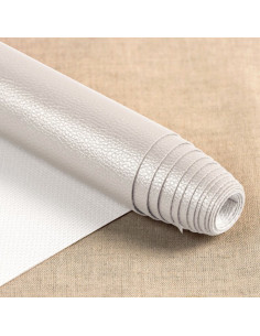 Karla Star-achtige coupon 140 cm x 50 cm - Metallic wit