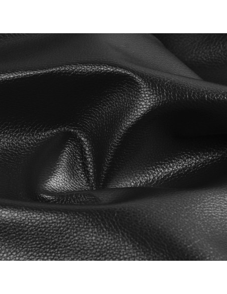 Karla Star imitatiestof 140 cm x 50 cm - Metallic zwart