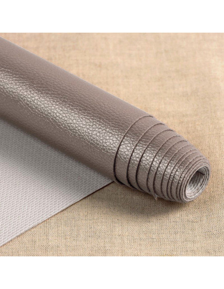 Karla Star imitatiestof coupon 140 cm x 50 cm - Metallic taupe