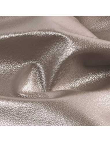Karla Star imitatiestof coupon 140 cm x 50 cm - Metallic taupe