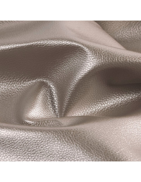 Karla Star imitatiestof coupon 140 cm x 50 cm - Metallic taupe