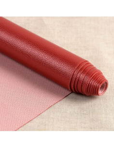 Karla Star-achtige coupon 140 cm x 50 cm - Donkerrood metallic