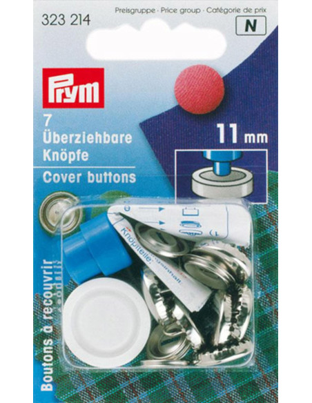 Doos met 7 knopen om te bekleden met gereedschap 11 mm
