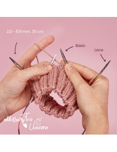 Set addiCraSyTrio Unicorn Long breinaalden 2