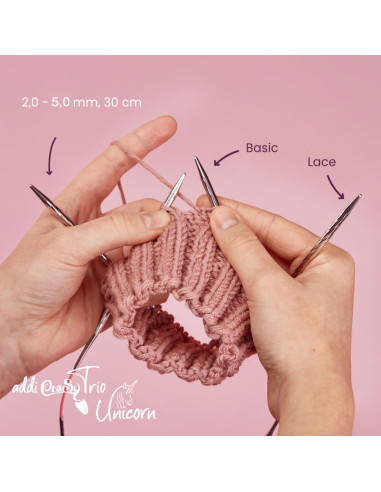 Set addiCraSyTrio Unicorn Long breinaalden