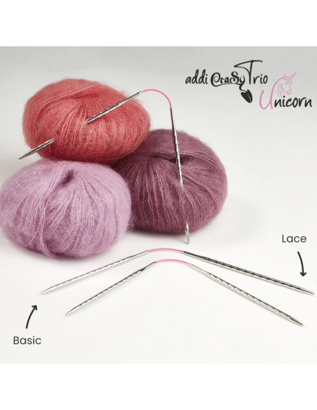 Set addiCraSyTrio Unicorn Long breinaalden