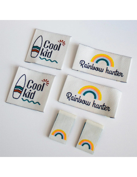 Set van 6 labels om op te naaien - Cool Kids Assortiment