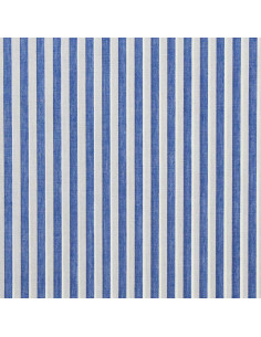 Katoenen popeline stof - Brede strepen - Blauw 2