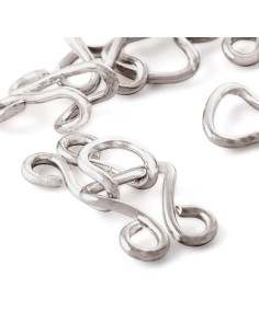 Nietjes en sluitingen voor korsetten - Zilver per 6 2