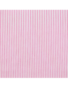 Katoenen popeline stof - Fijne strepen - Roze 2