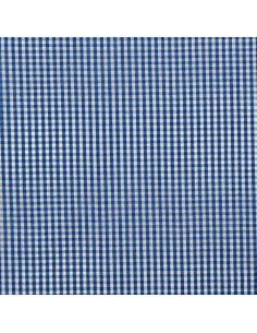 Katoenen popeline stof - Vichy kleine ruitjes - Blauw 2