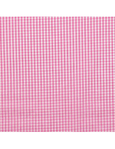 Katoenen popeline stof - Vichy kleine ruitjes - Roze 2