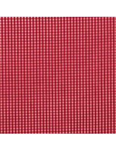 Katoenen popeline stof - Vichy kleine ruitjes - Rood 2