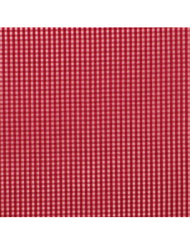 Katoenen popeline stof - Vichy kleine ruitjes - Rood