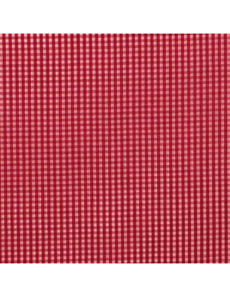 Katoenen popeline stof - Vichy kleine ruitjes - Rood