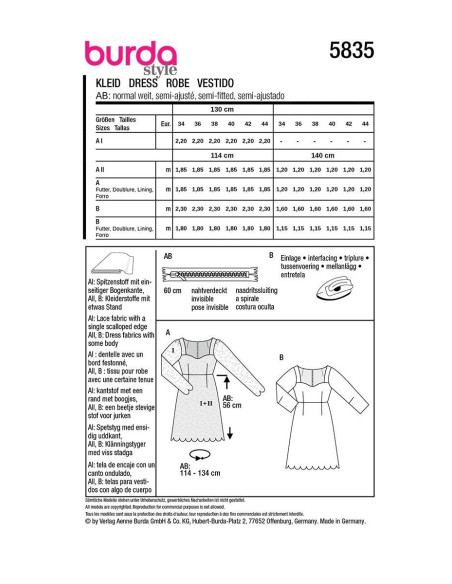 Jurkpatroon - Burda 5835