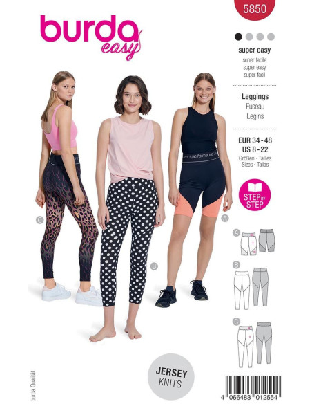 Legging patroon - Burda 5850