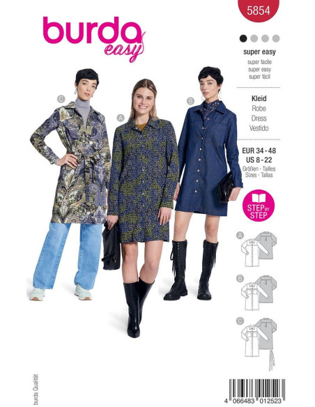 Jurkpatroon - Burda 5854
