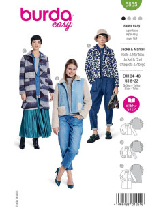 Jas- en mantelpatroon - Burda 5855