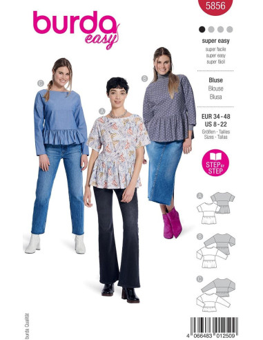 Blousepatroon - Burda 5856