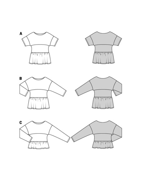 Blousepatroon - Burda 5856