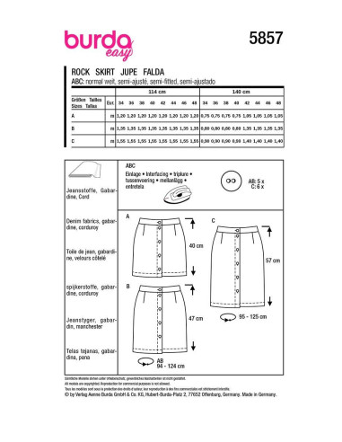 Rokpatroon - Burda 5857