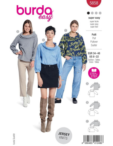 Trui patroon - Burda 5858