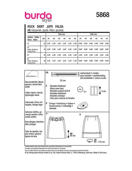 Rokpatroon - Burda 5868