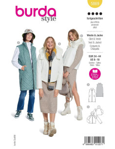 Patroon voor gilet en jas - Burda 5869