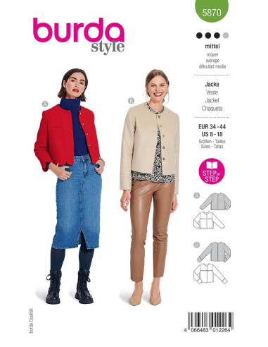 Jas patroon - Burda 5870