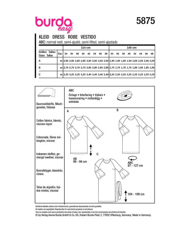 Jurkpatroon - Burda 5875