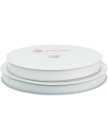 VELCRO® Merk wit klittenband 25 mm breed rol van 25 meter