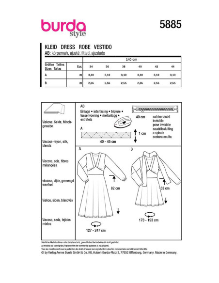 Jurkpatroon - Burda 5885