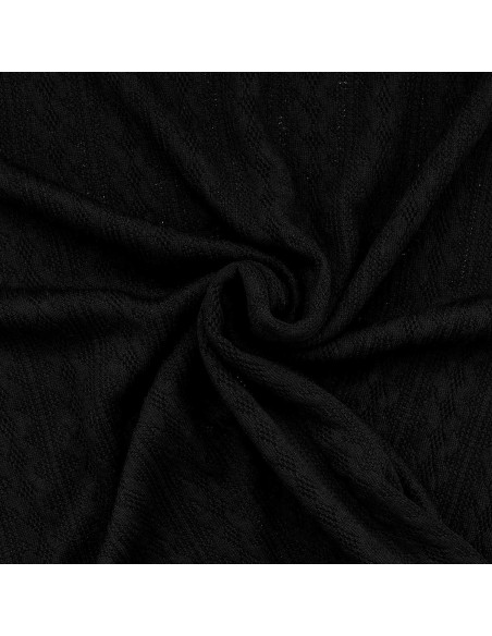 Jacquard gebreide stof - Zwart