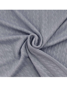 Jacquard gebreide stof - Grijsblauw