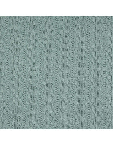 Jacquard breiselstof - Grijsgroen