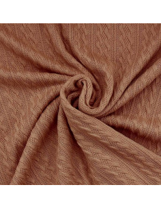 Jacquard gebreide stof - Donkerbeige