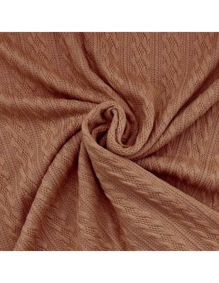 Jacquard gebreide stof - Donkerbeige