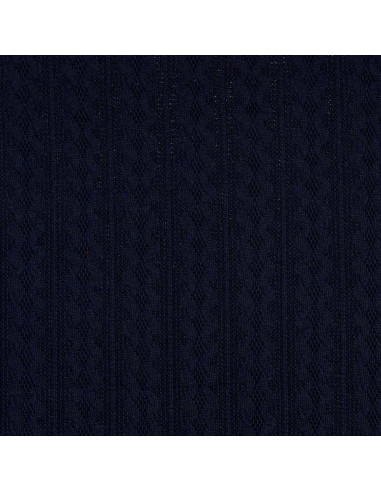 Jacquard gebreide stof - Marineblauw