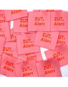 Set van 5 geweven labels om op te naaien Zut Alors