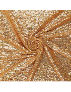 Stretch paillettenstof - Goud