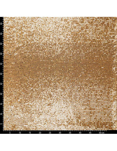 Stretch paillettenstof - Goud