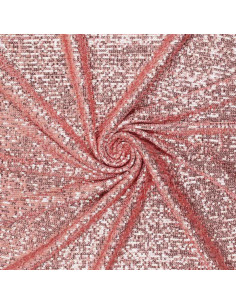 Stretch paillettenstof - Roze