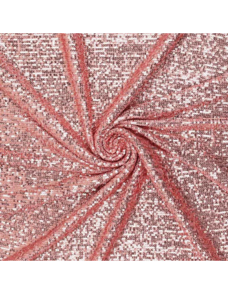 Stretch paillettenstof - Roze