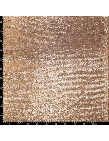 Stretch paillettenstof - Donkergoud