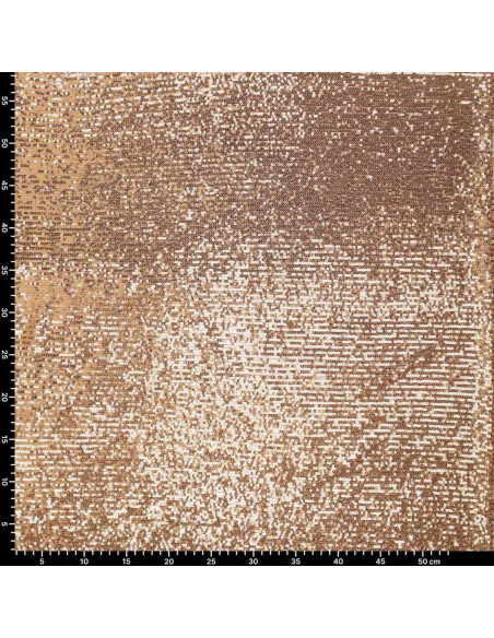 Stretch paillettenstof - Donkergoud