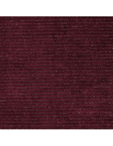Gestreepte lurex fluweelstof - Bordeaux